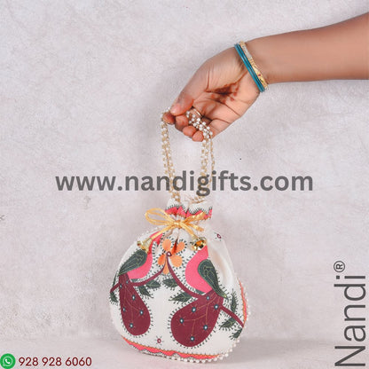 Potli Flat Printed Poly Jute