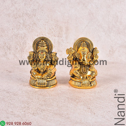 Metal Gold Antiq Ganesh Lakshmi set