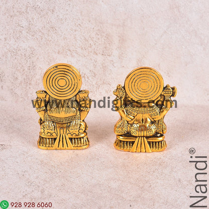 Metal Gold Antiq Ganesh Lakshmi set