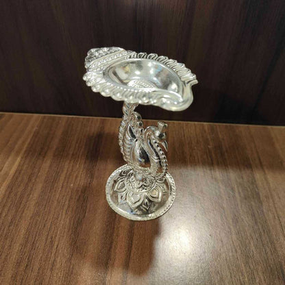 GSB Peacock Panchmuki-Leaf Diya Assorted