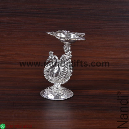 GSB Peacock Panchmuki-Leaf Diya Assorted