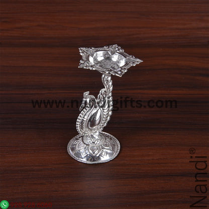 GSB Peacock Panchmuki-Leaf Diya Assorted