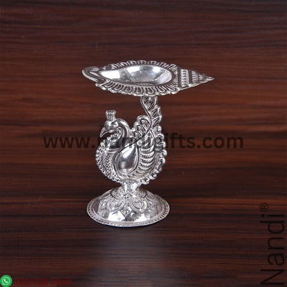 GSB Peacock Panchmuki-Leaf Diya Assorted