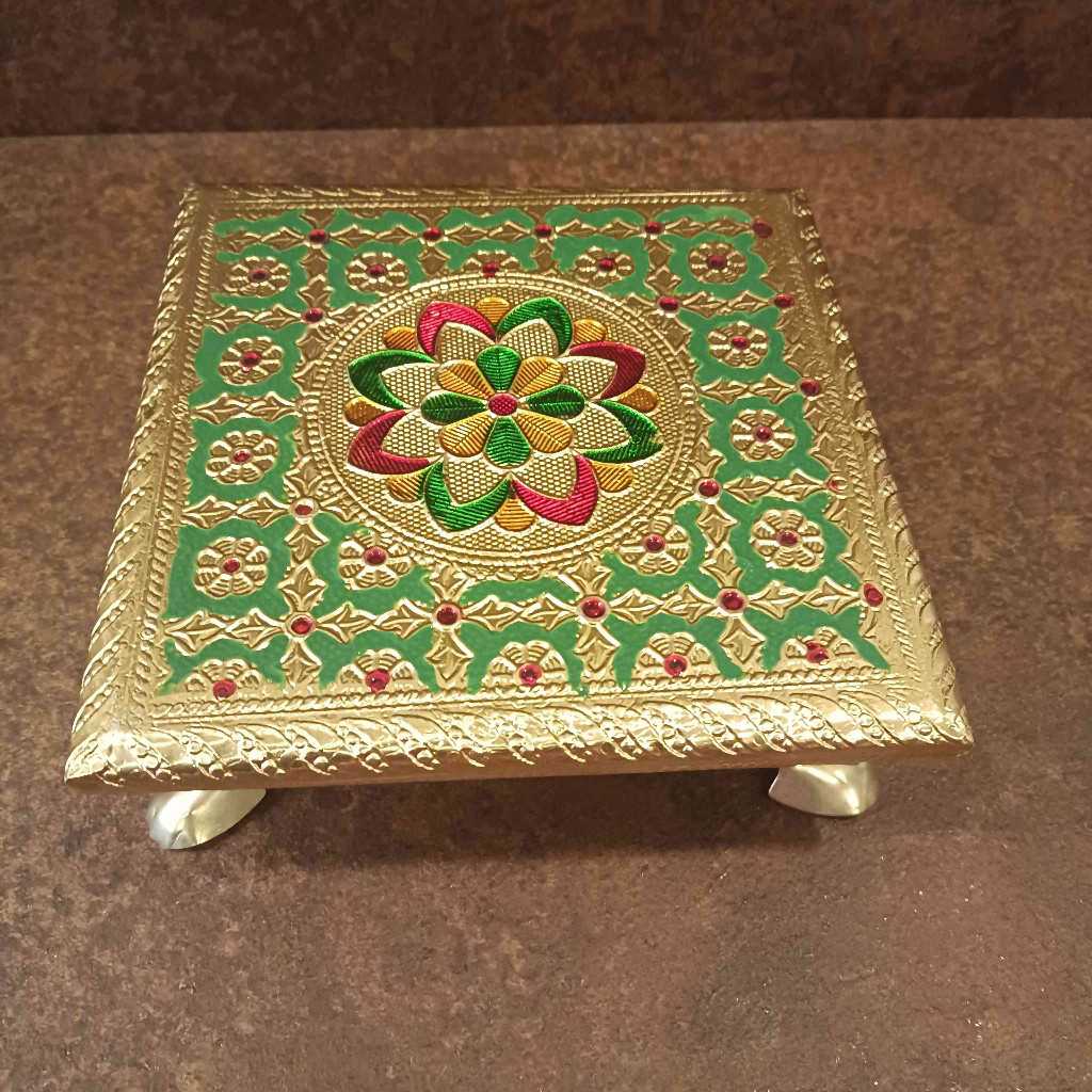 Rangoli Pastel Colour Chowki 6x6