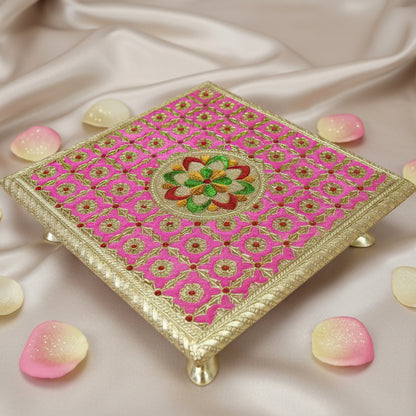 Rangoli Pastel Colour Chowki 8x8