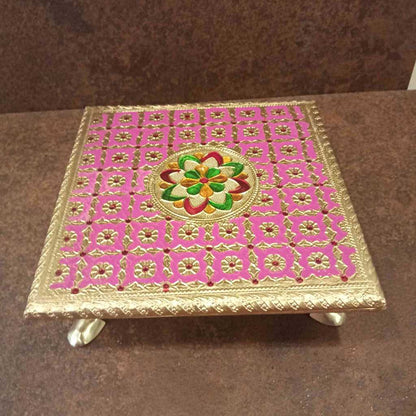 Rangoli Pastel Colour Chowki 8x8