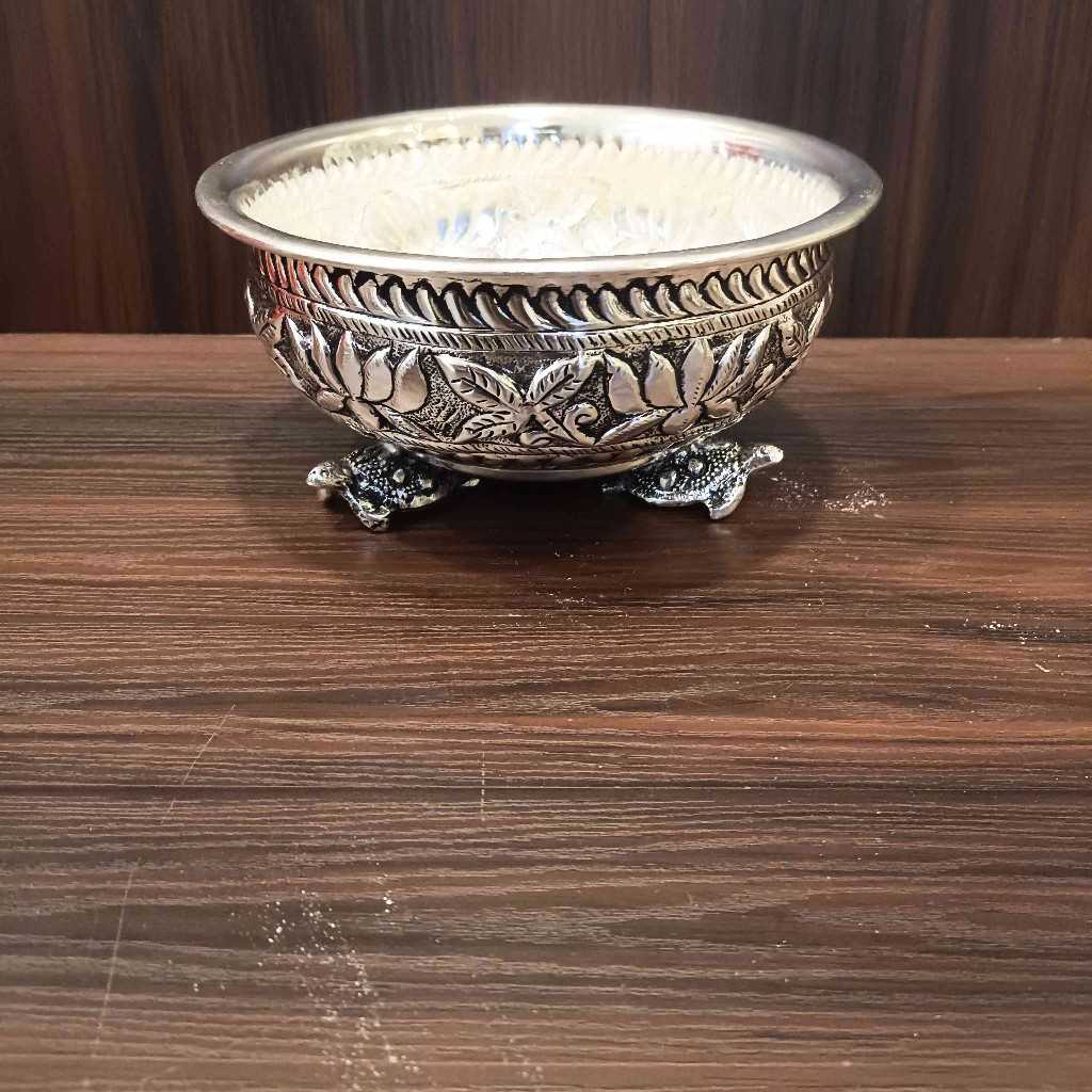 GS Antiq Tortoise Urli -Bowl Lotus 5.5 Inch