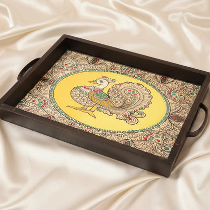 Tanjore-Pichwai Prints Wooden Trays 12x8