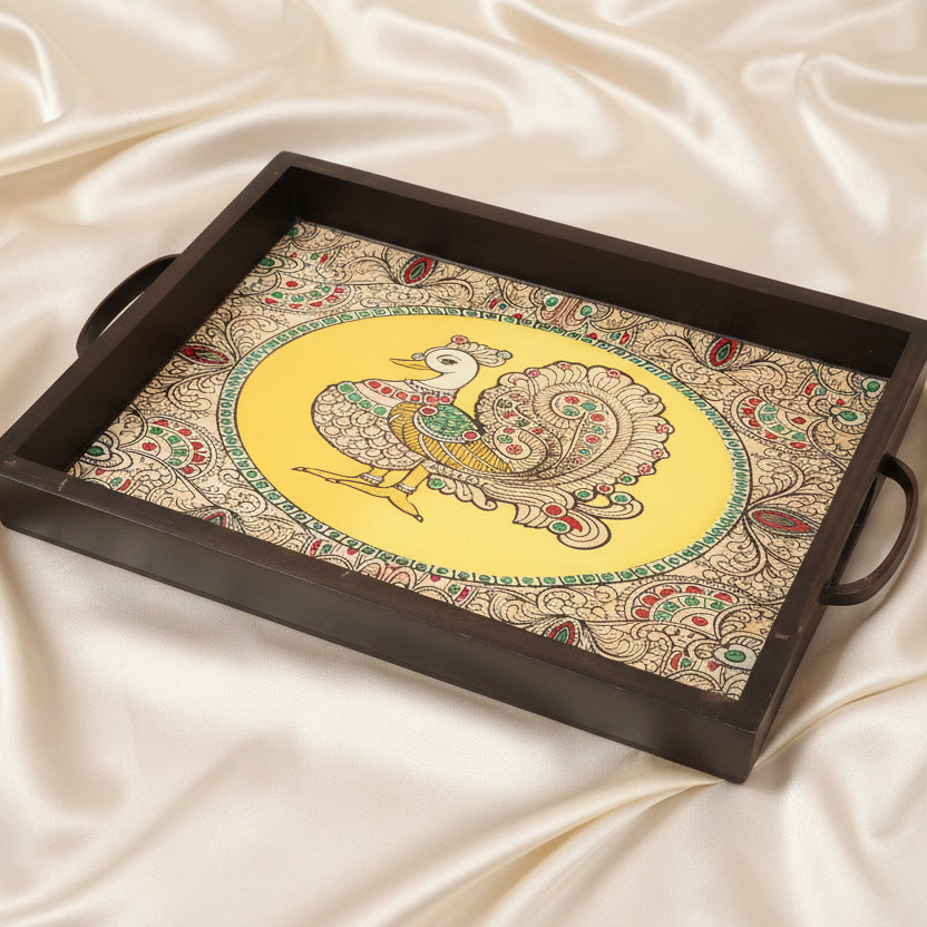 Tanjore-Pichwai Prints Wooden Trays 12x8
