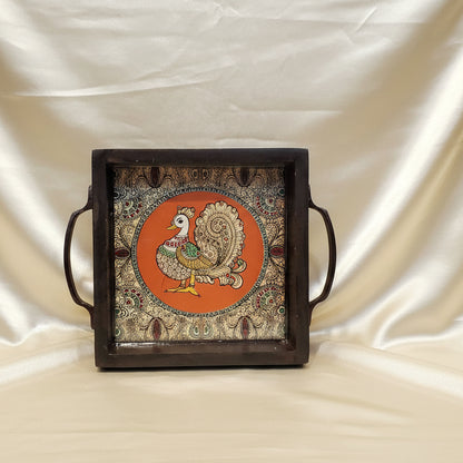 Tanjore-Pichwai Prints Wooden Trays 6x6