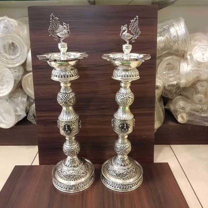 GS Antiq Ashtalakshmi Diya Pair 22 Inch