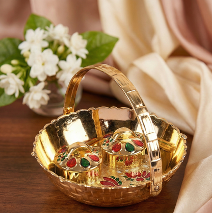 Basket Minakari Kumkum Box