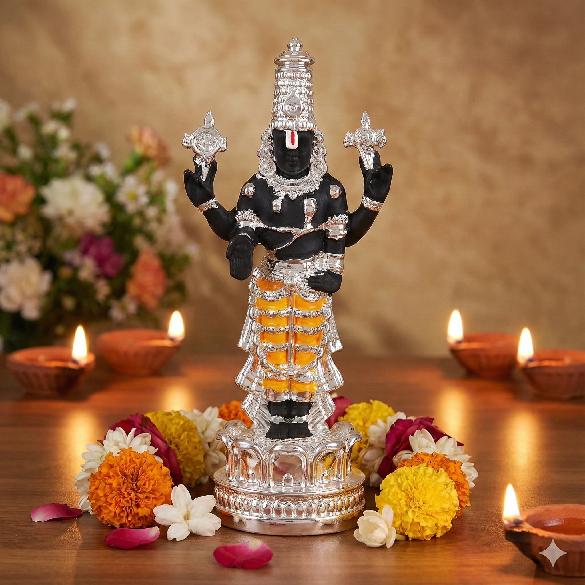 Silver Plated Balaji Black 5