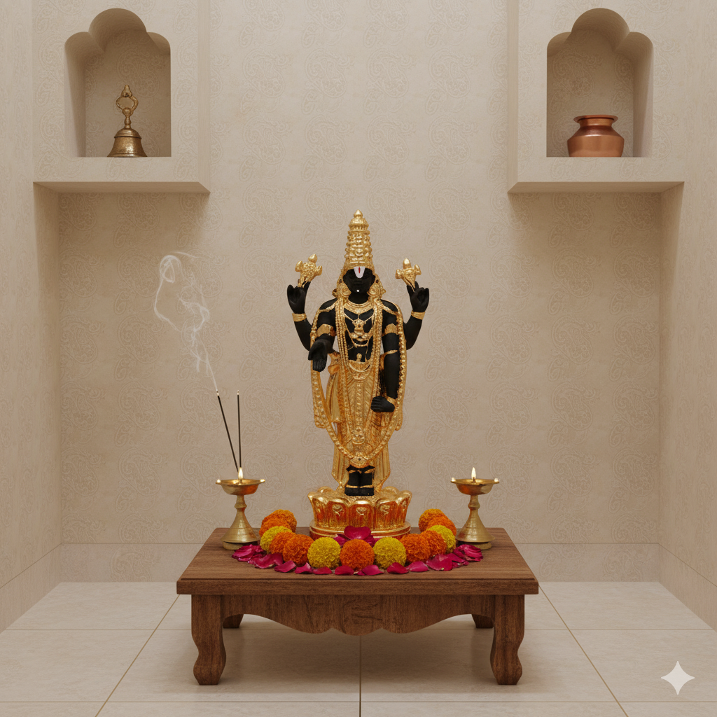 Gold Plated Balaji Idol 8