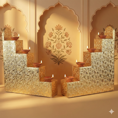Diya Steps Golden Pair