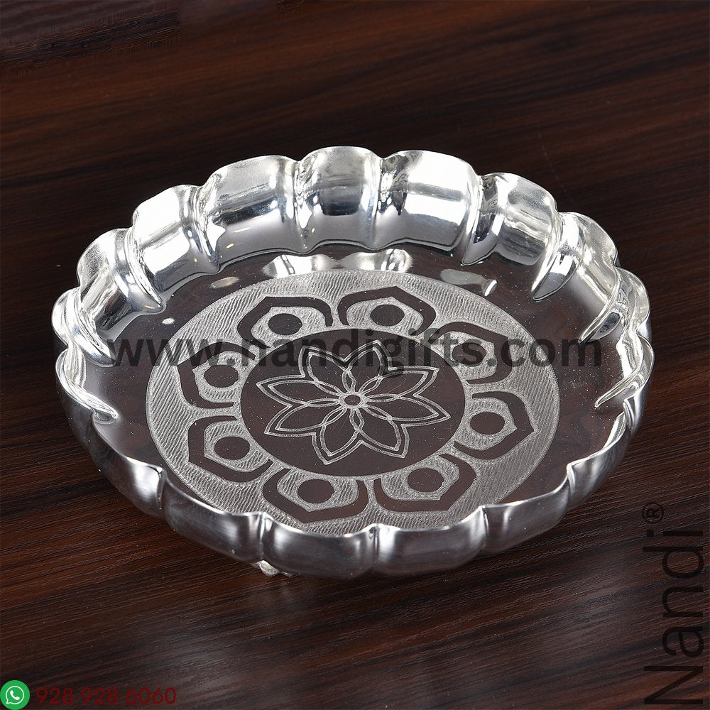 GS PLAIN ENGRAVE FLOWER PLATE 7