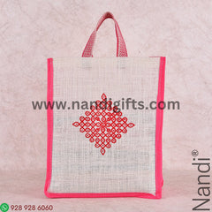 Thamboolam Bag Rangoli Print Pink