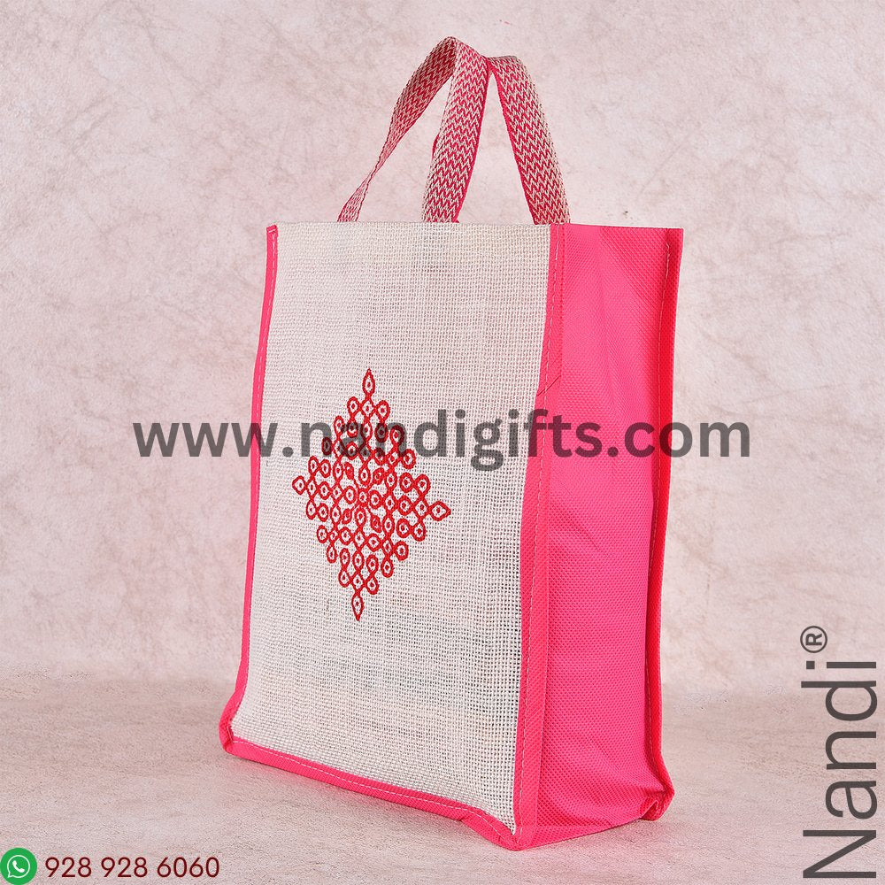 Thamboolam Bag Rangoli Print Pink