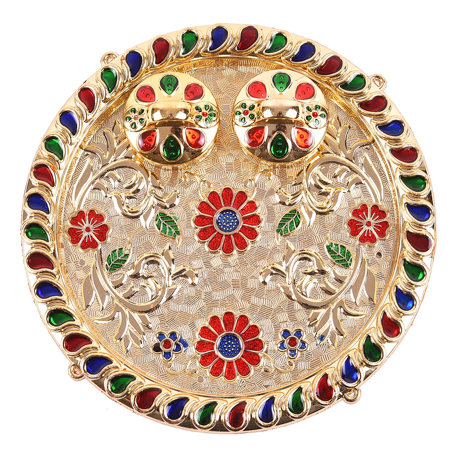 Kumkum Plate Minakari Suraj