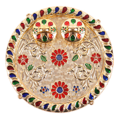 Kumkum Plate Minakari Suraj