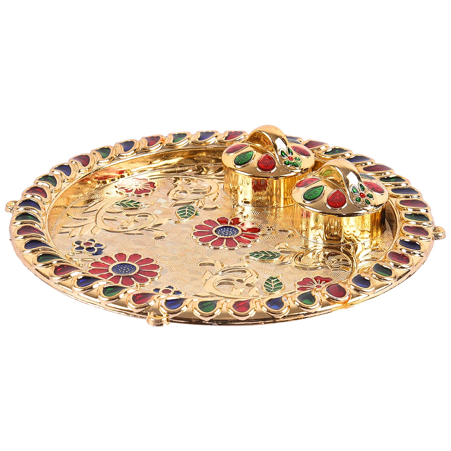 Kumkum Plate Minakari Suraj