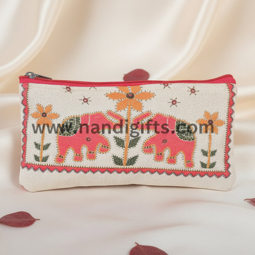 Purse Printed Poly Jute Fabric