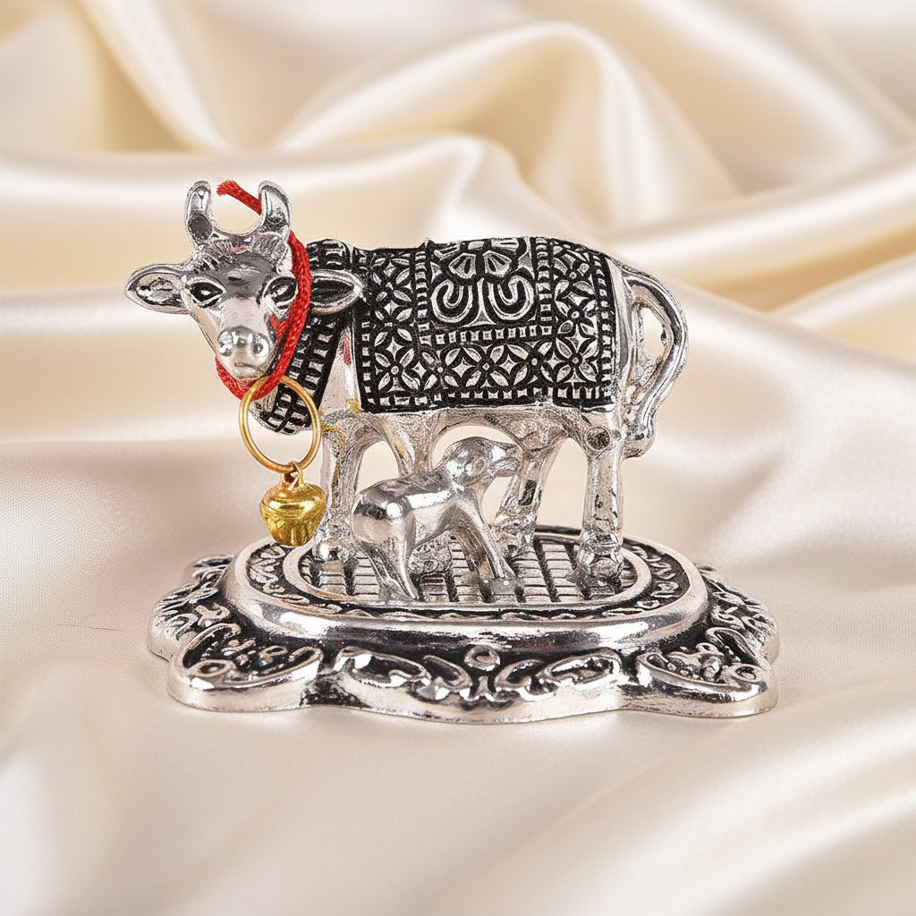 Whitemetal Cow N Calf Small