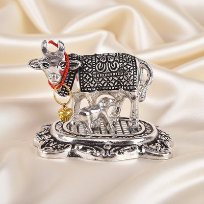 Whitemetal Cow N Calf Small