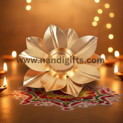 Metal Flower Candle Holder