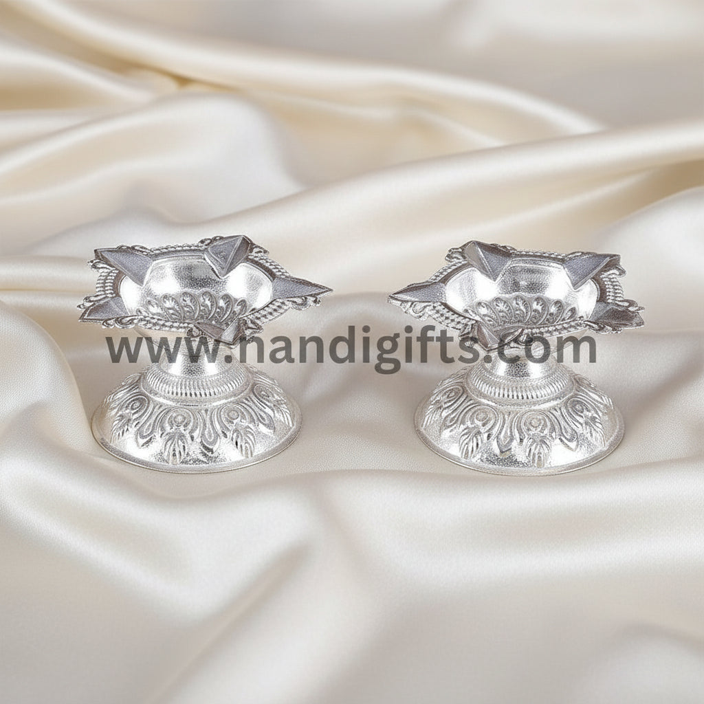 Panchmukhi Niranjan Diya Pair Small