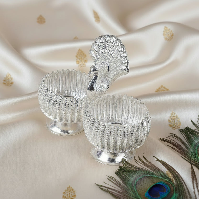 GSB Fancy Peacock Kumkum Holder 2B