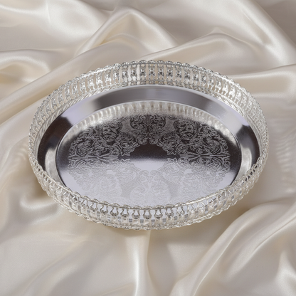 German Silver Fancy Plate Imported 9