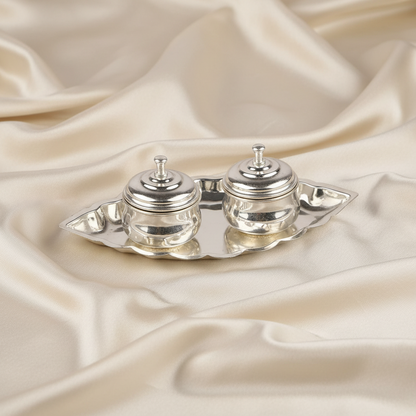 German Silver Kumkum with lid small