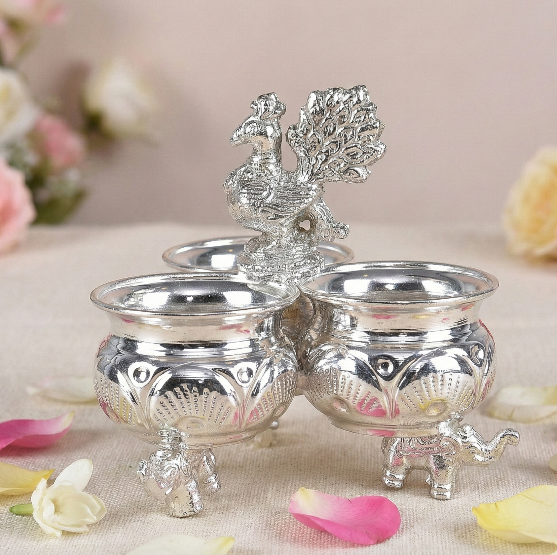 GSB Peacock Panchwala With Elephants 3B