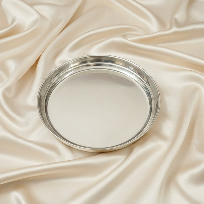 german silver plain plate