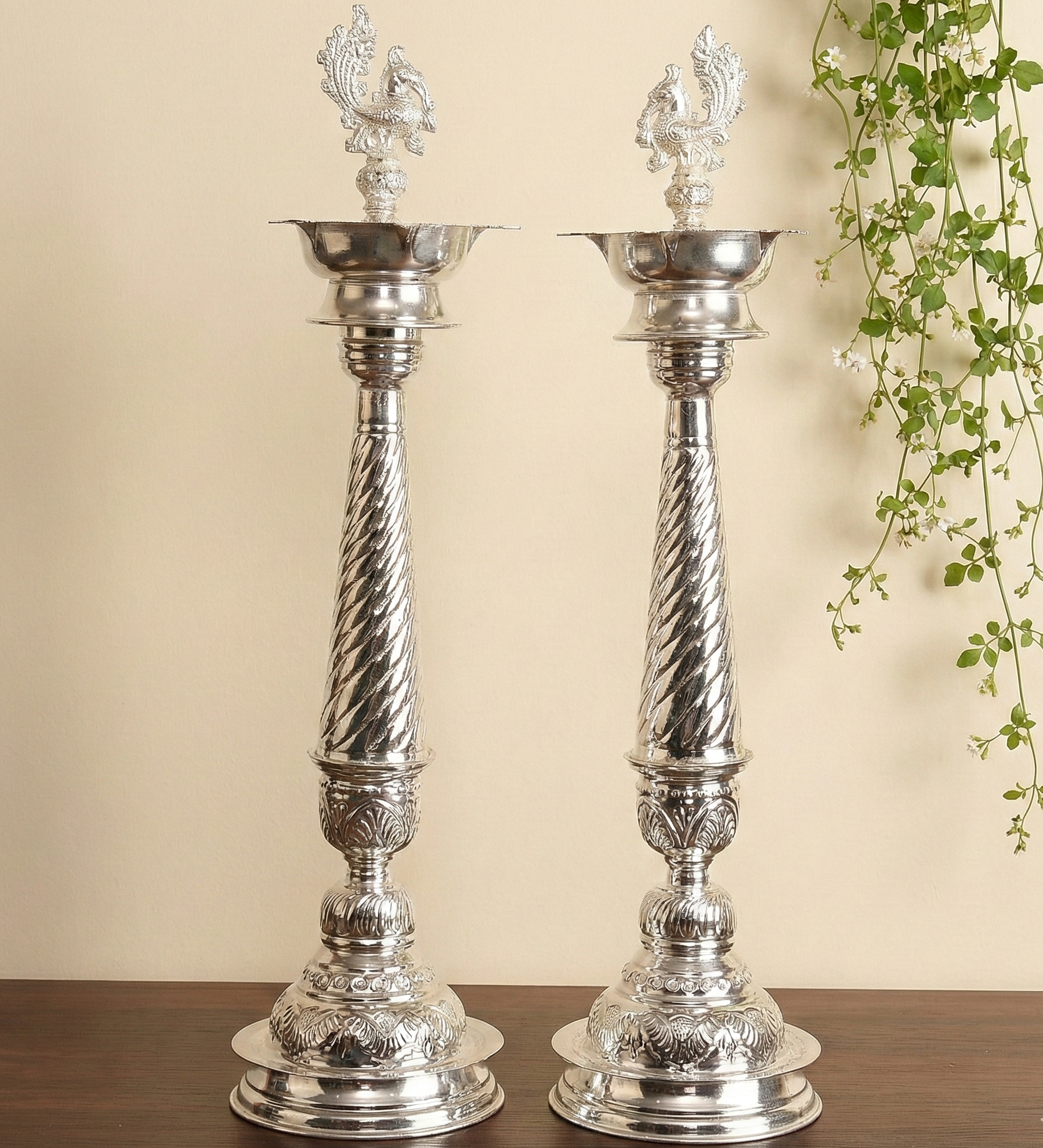 GS PEACOCK MDR DIYA PAIR