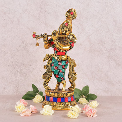 KRISHNA FLUTE STANDING STONE WORK