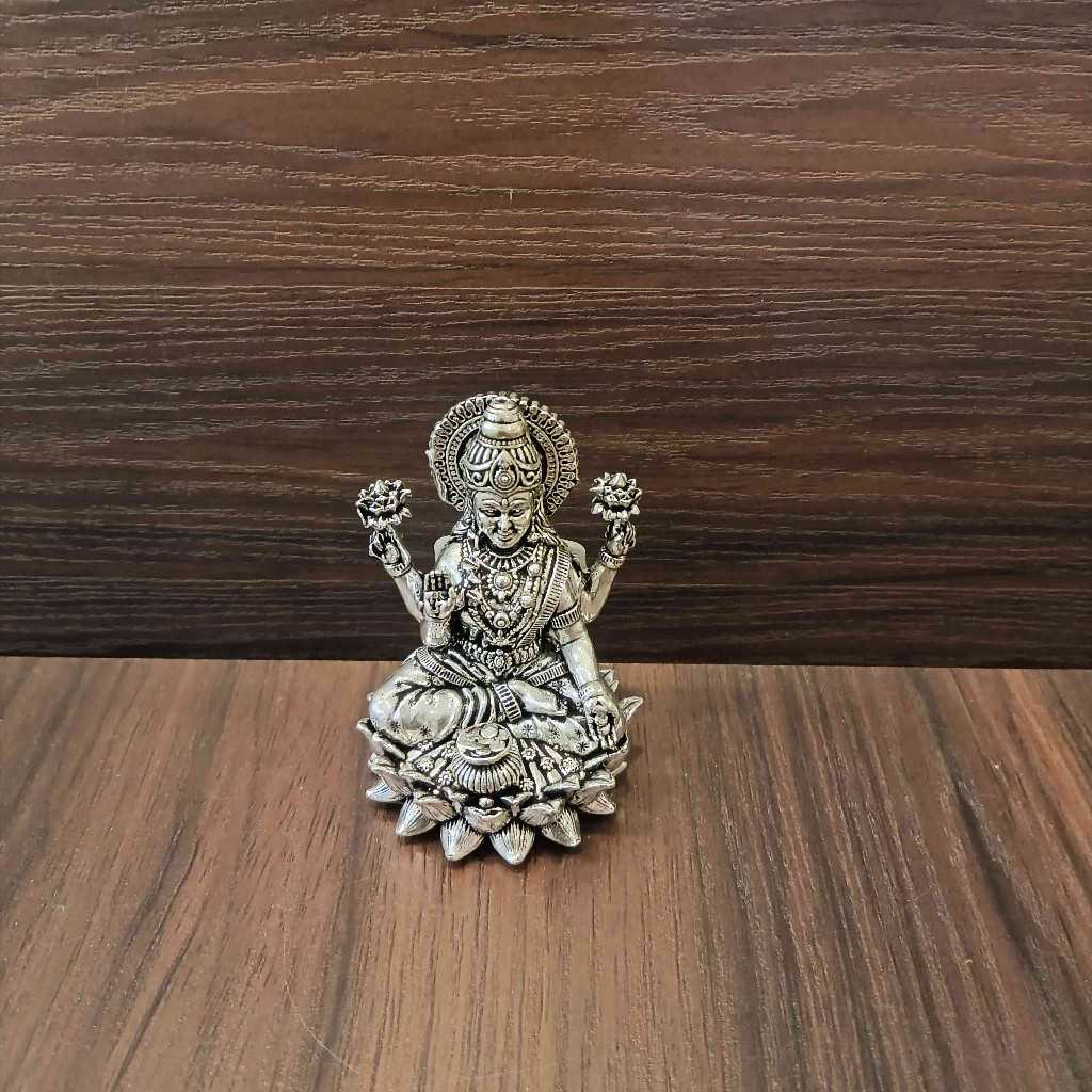 Antiq German Silver Kamal Lakshmi 2.5 Inch