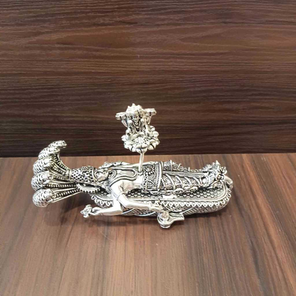 Antiq German Silver Anantashayana Vishnu Idol Small