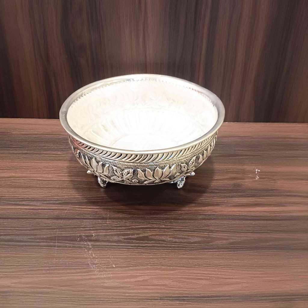 GS Antiq Tortoise Urli -Bowl Lotus 6.5 Inch