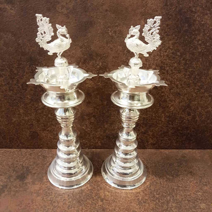 GS Fine Peacock Diya 12inch