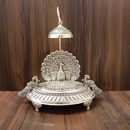 Antiq German Silver Singasan Oval 6x4 Inch