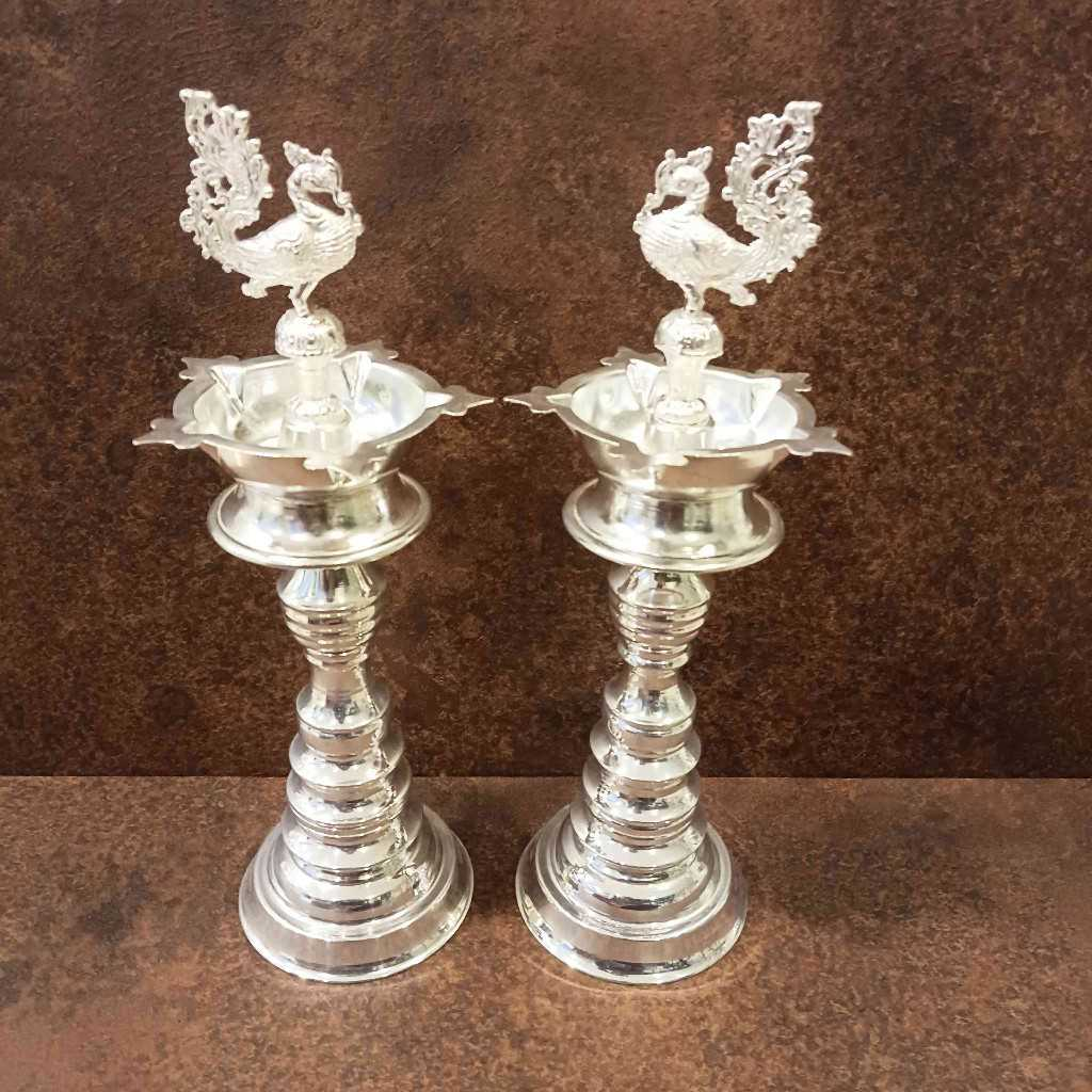 GS Fine Peacock Diya 12inch