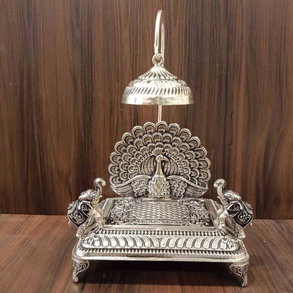Antiq German Silver Singasan Square 5.5 Inch