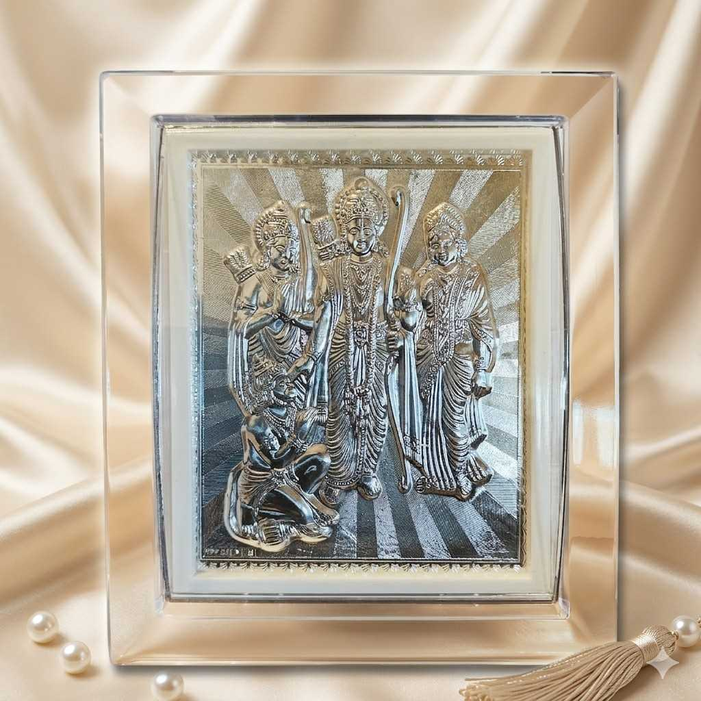 999 Silver Photo Stand Ram Darbar No3