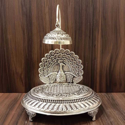 Antiq German Silver Singasan Oval 6x4 Inch