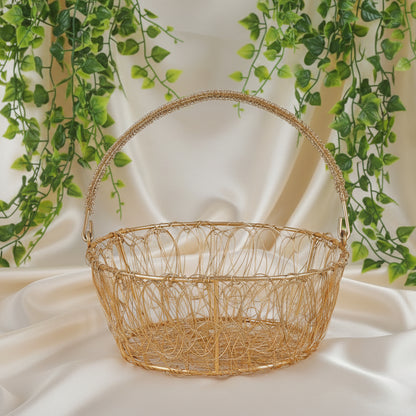 Metal Round Fancy Basket Big