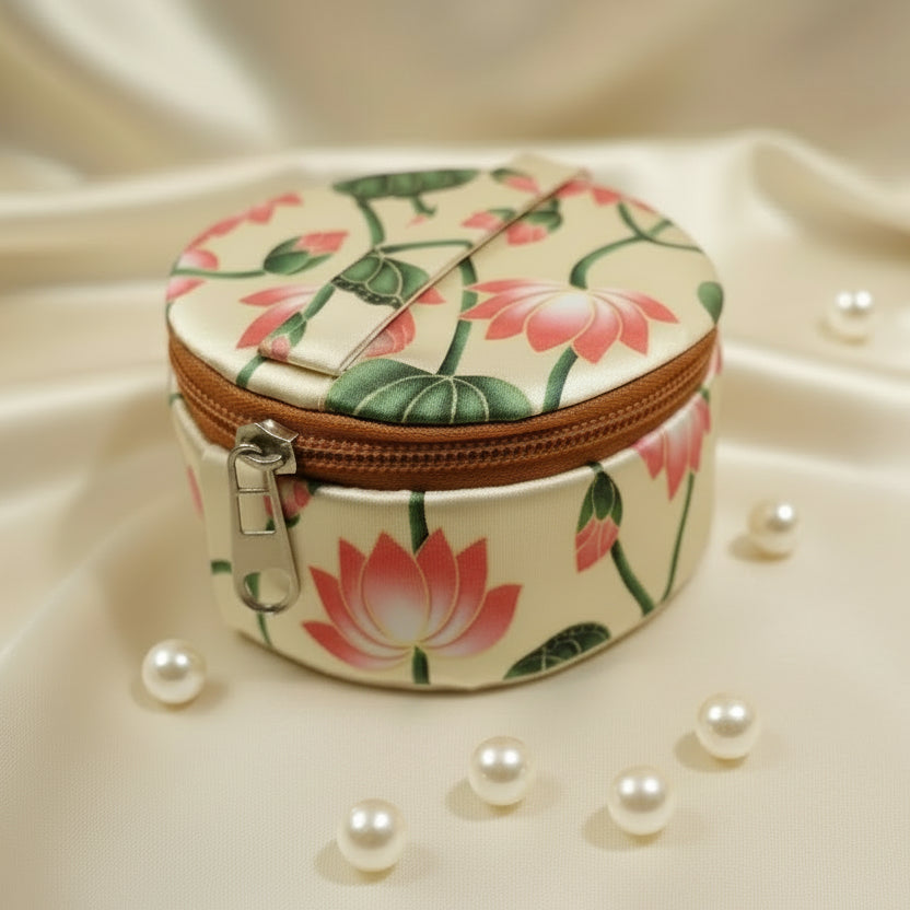 Pichwai Lotus Bangle Box Zipper