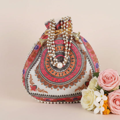 Potli Flat Printed Poly Jute