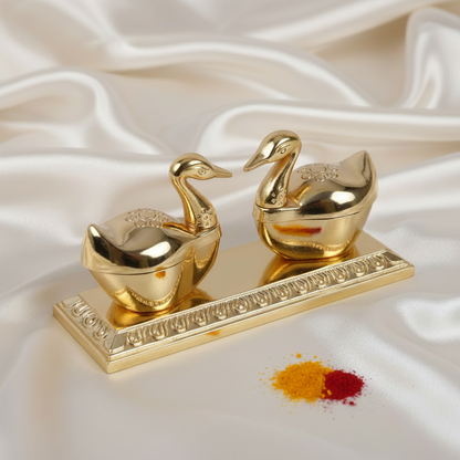 Swan KumKum Box Twin